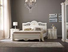 Итальянская двуспальная кровать Vivaldi Avorio фабрики Serenissima купить в Москве